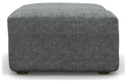 Heart of House Chloe Tweed Fabric Footstool - Grey